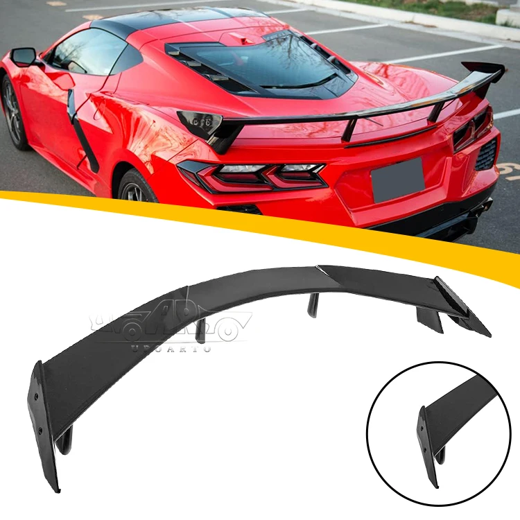 Newly Listed Auto Parts ABS Carbon Fiber Rear Trunk Lid High Wing Spoiler For Chevrolet Corvette C8 2020 2021 2022 2023