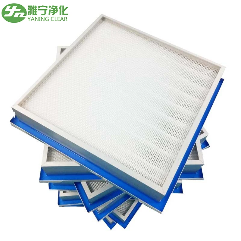 YANING 0.3 Micron H13 H14 HEPA Air Filter Best Cleanroom Filtration Laminar Air Flow Hood Terminal Housings 99.995% Efficiency