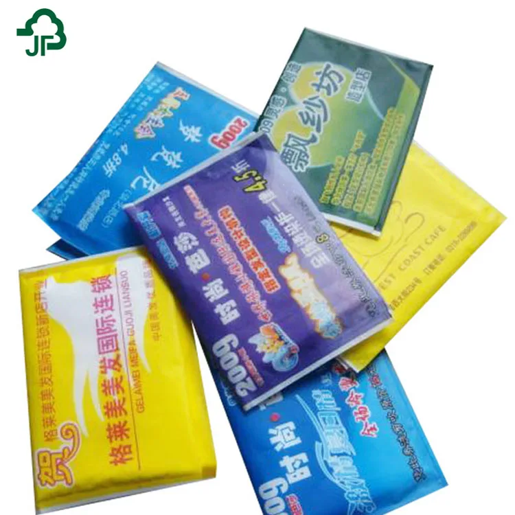 Индивидуальный печатный Пластиковый пакет бумажник салфетка для лица