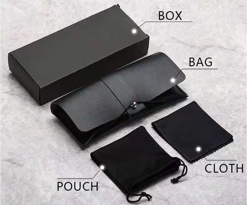 
PK009 Factory Wholesale Portable Packaging Magnetic Leather Eye Glasses Case Box Set 
