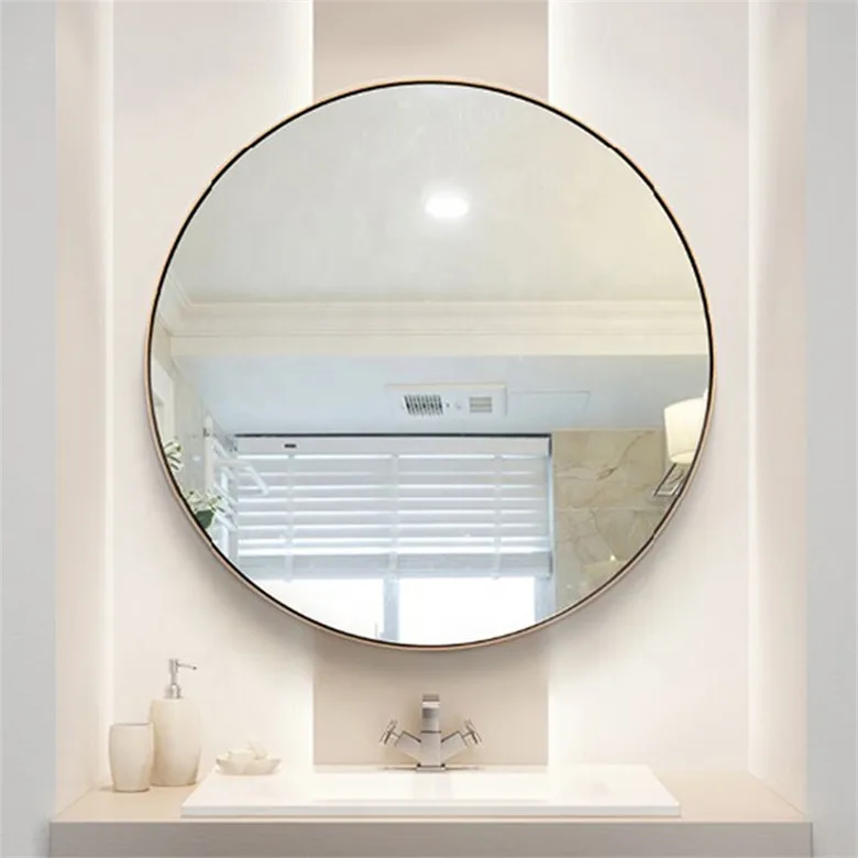 
MOK Decorative Wall Mounted Stainless Steel framed Bathroom Mirror 