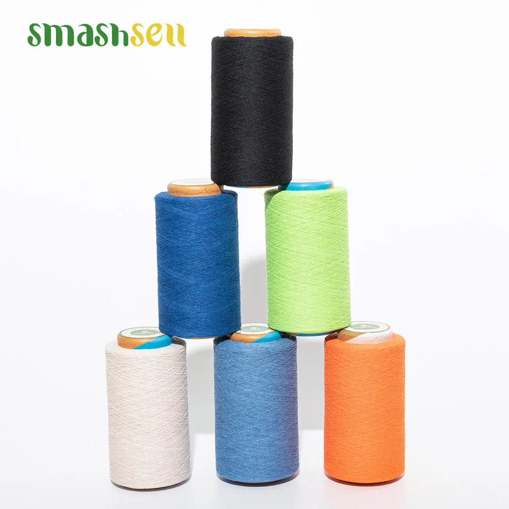 Smashsell Mongolian Cashmere Yarn Polyester Covered Spandex Yarn Combed Poly Cotton Yarn Combed  Bulk