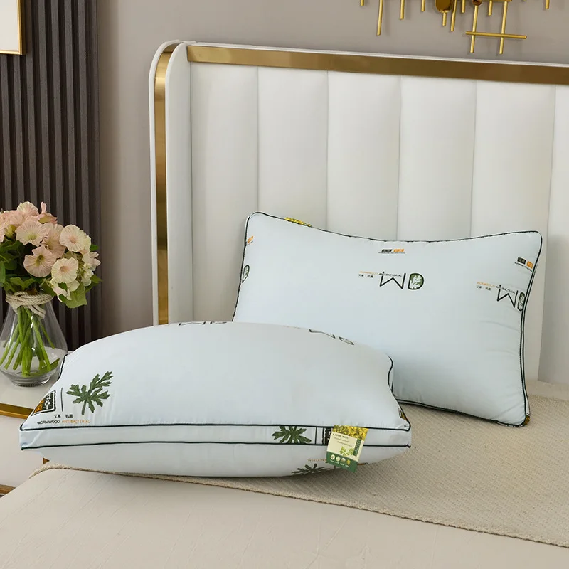 High quality soft pillow 1000g 48*74 Hilton Double Line hotel bed pillow