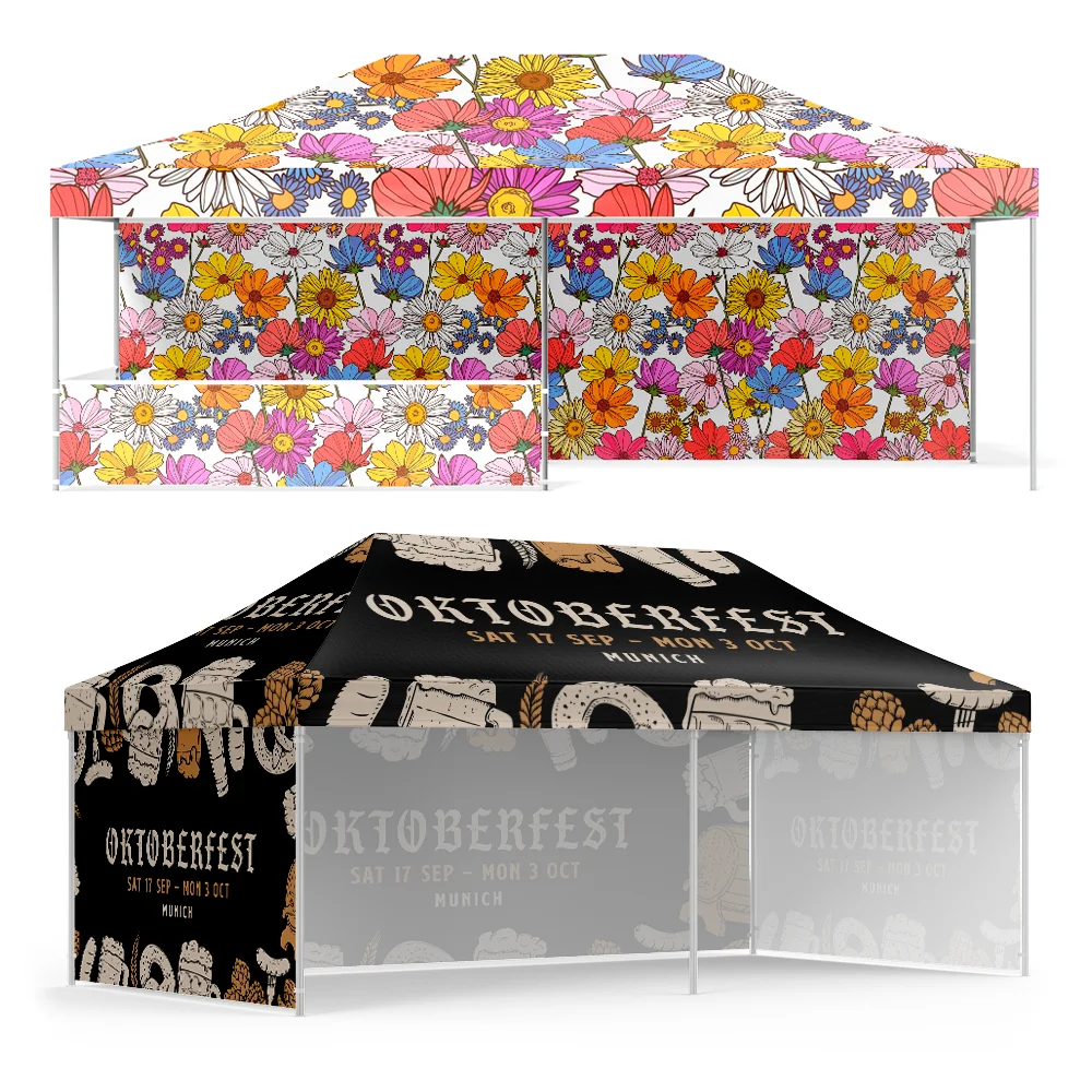 custom tent 10ft x 10ft 50mm 600d tente pop up personalise tent for food stall