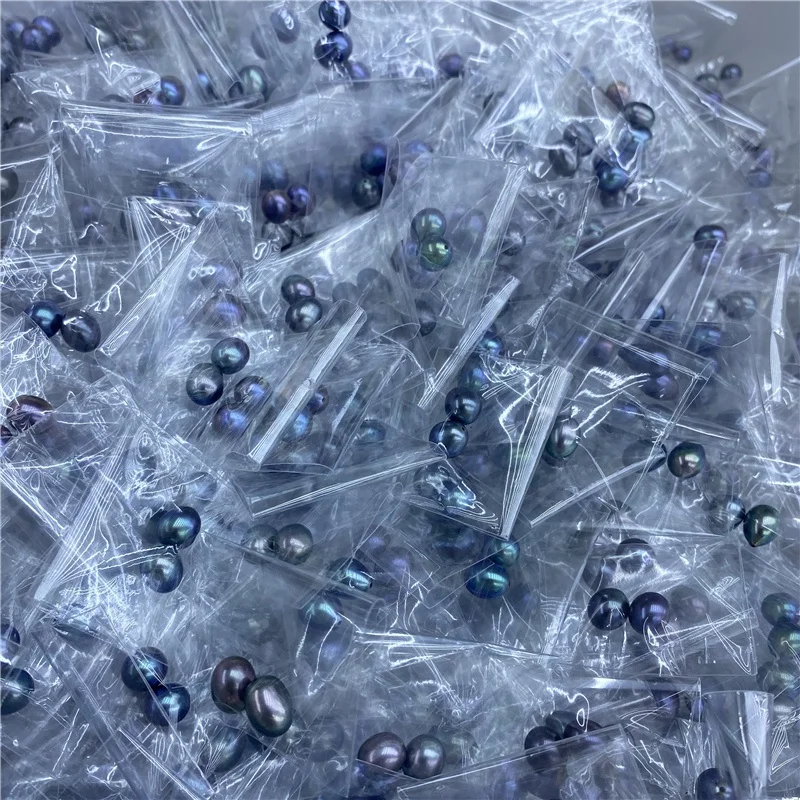 5A grade Cultured pearls rice shape peacock color natural freshwater pearls high quality DIY Jewelry