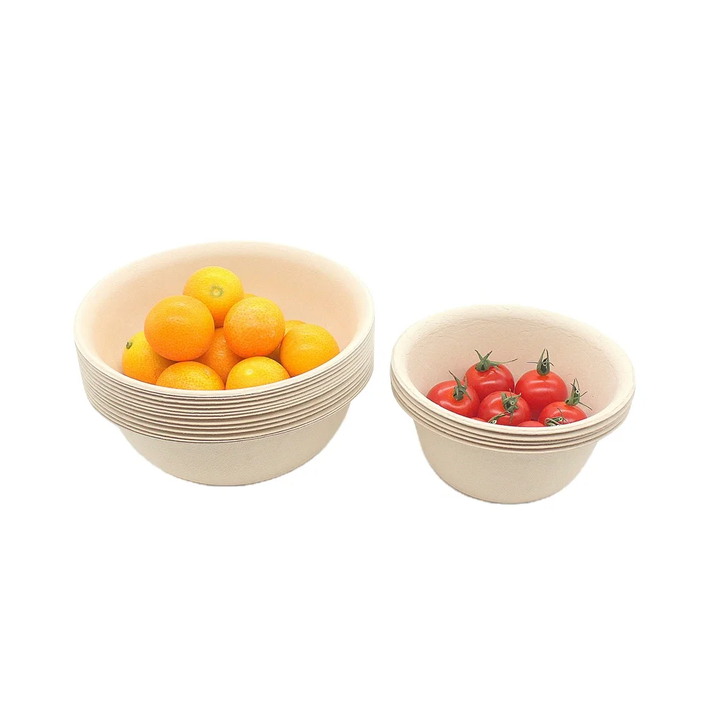 Wholesale paper bowl eco friendly bamboo fiber bowl disposable bowl