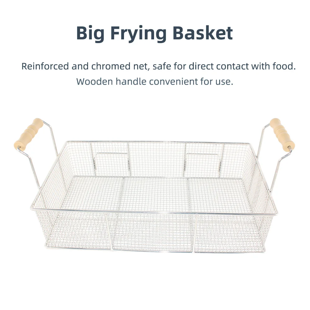 Electric deep fryer 20 liters oil commercial large capacity deep-fried dough stick fried skewer whole chicken fryer machine