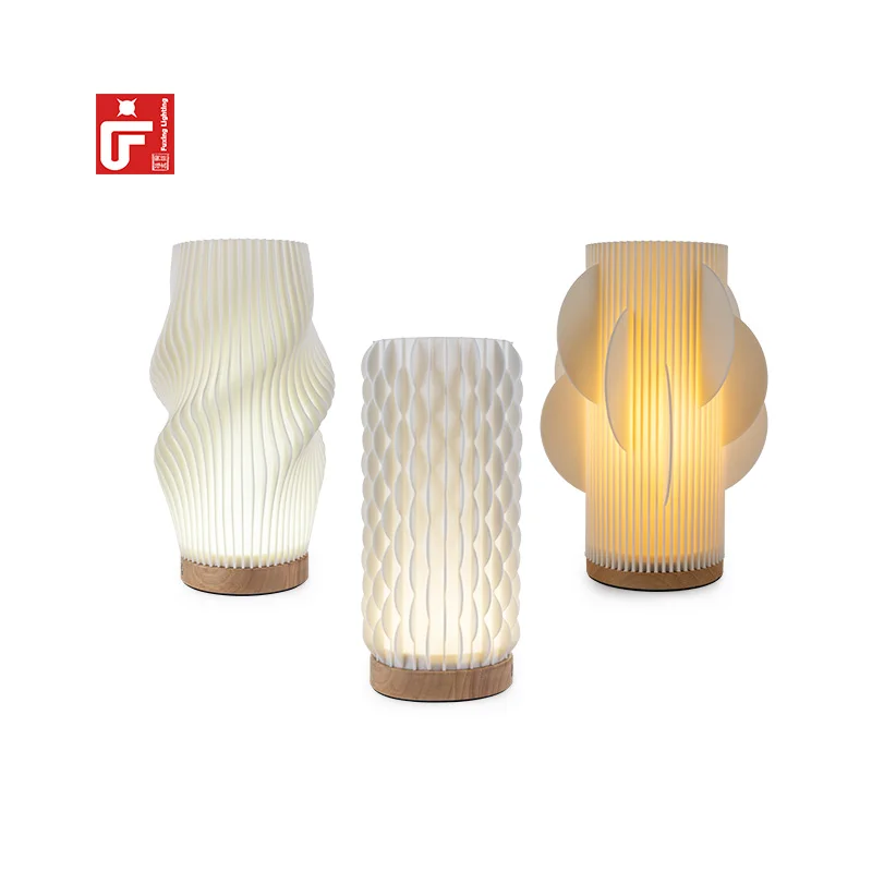 3D Lamp Wood Tion Grain Table Lamp E27 Vintage Desk Lamp Bedside Decor Night Lights For Kids