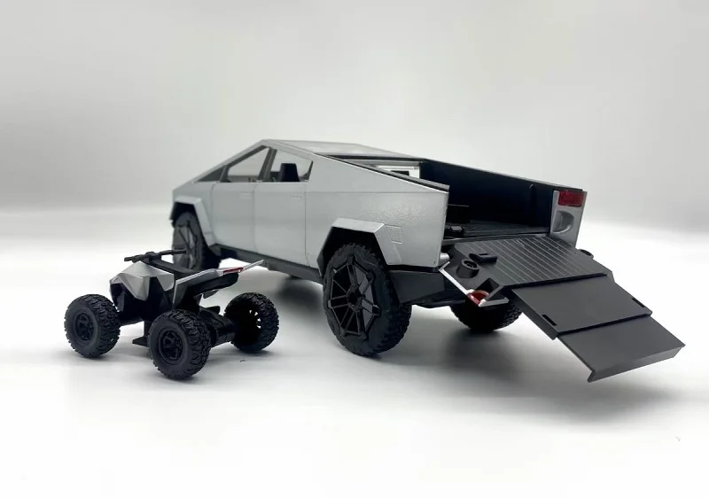 1:24 модель автомобиля Tesla cybertruck игрушечный автомобиль для детей со светом и звуком