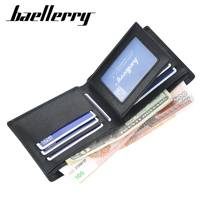  2021 New Arrival Factory OEM Custom Popular Design Men Short Trifold Credit Card Holder Wallet
