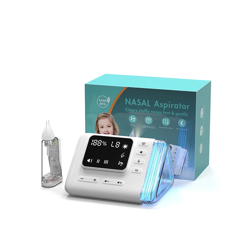 YYM Sterilization Nasal Aspirator With Light Nose Nasal Aspirator Music Nose Cleaner For Children Adult