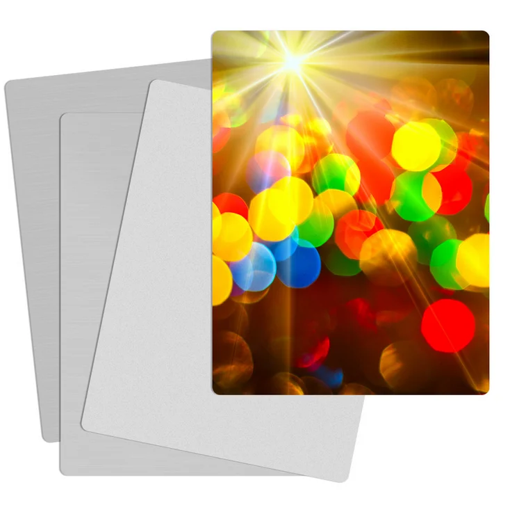 Yinsa AL001M Heat transfer 30*60cm photo printing aluminum sheet HD Metal sublimation Photo Panels Silver