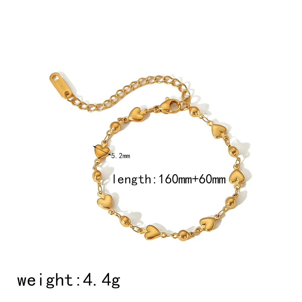 18k gold plated stainless steel bracelet hollow geometric handmade DIY chain bracelet no-fading titanium steel fashion jewelry