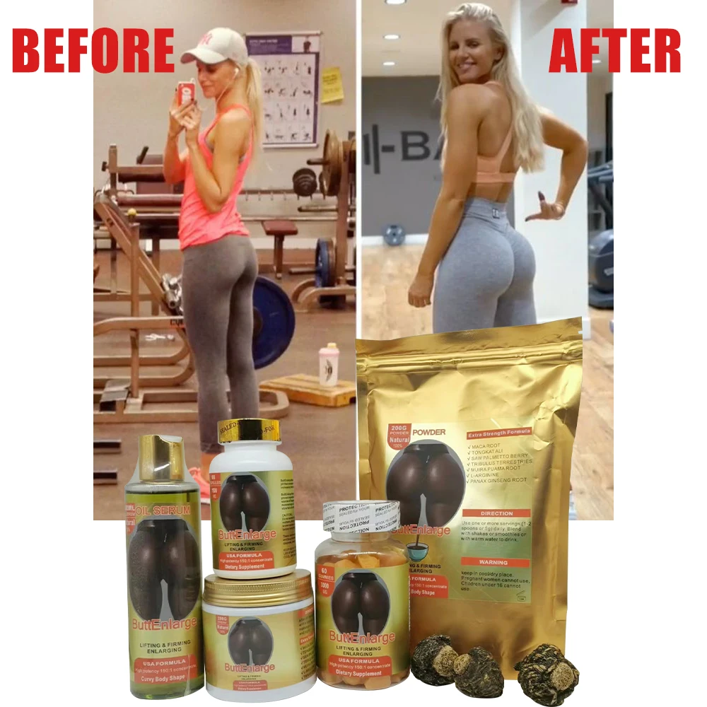 hot products high quality the best hips butt enlargement pills cream gummies powder supplement butt enlargement hips set