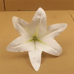 high quality silk single lily flower artificial flower head for wedding home party garden flower decoration