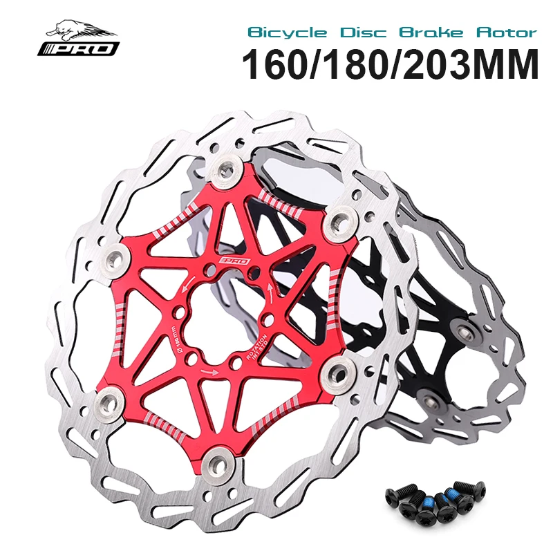 IIIPRO Bike Disc Brake Rotors Ultralight Floating Disc Pads 160mm 180mm 203mm 6/7/8 inches for MTB Bicycle Bike brake disc