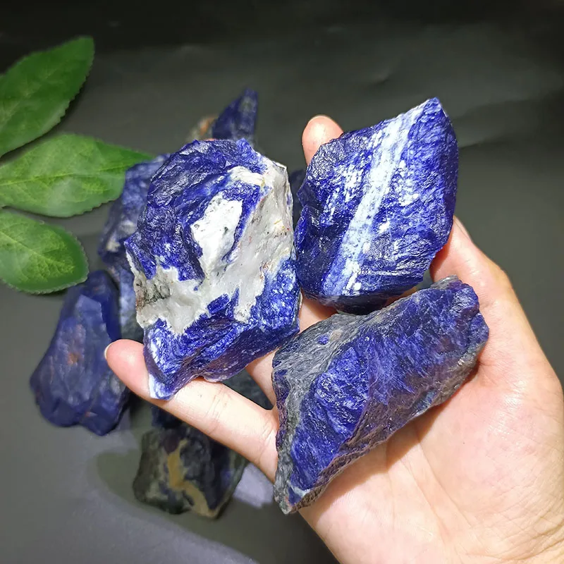 Sodalite  Rough Stones Natural Healing Crystal Mineral Specimen Sodalite  Raw Stones for Collection
