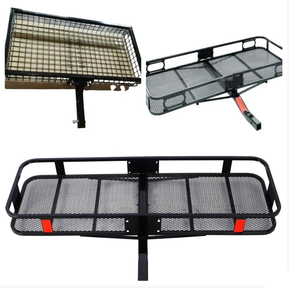 Cargo Trailer Car Tow-Trailers Trailer Hitch Cargo Carrier Car Cargo  Bracket   ATV Mounted Luggage Basket