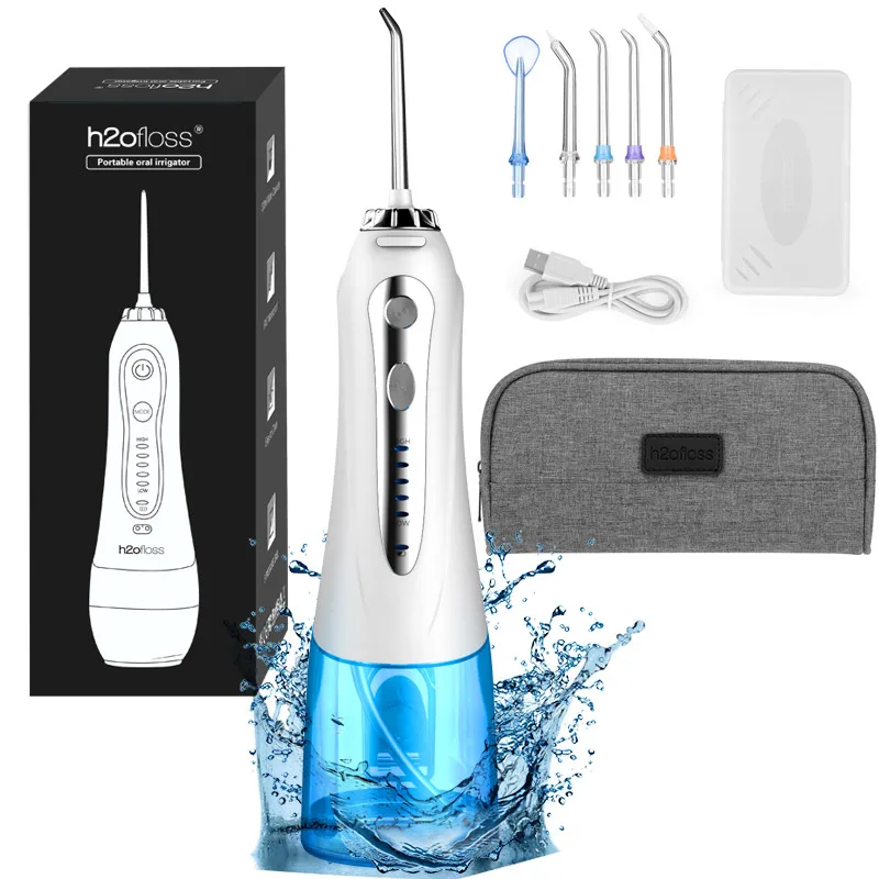 2021 Rechargeable Design 300ml Capacity Professional Electric Portable Oral Irrigator Teeth Cleaner Water Flosser factory