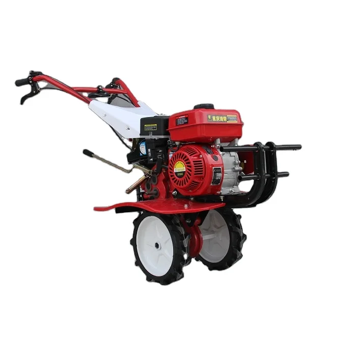 170 Four-wheel Drive Gasoline Microtiller Mini Tiller Cultivator Power Tillers Walking Tractor Cultivators Rotary Tiller