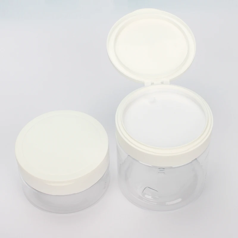 flip lid cream PET jars transparent cream bottle cream emulsion travel packaging bottle