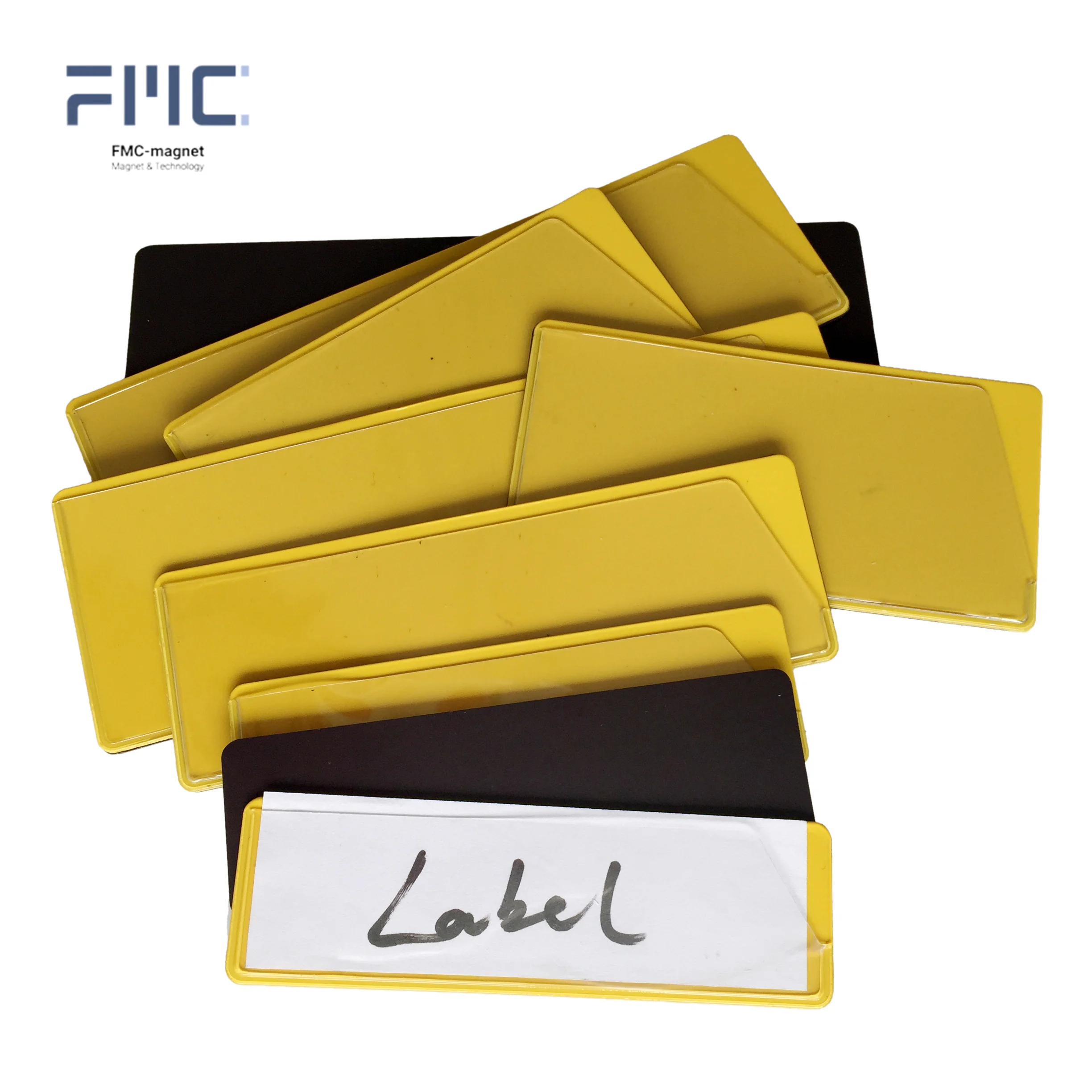 Industrial Warehouse Pallet Rack Magnetic Plastic PVC Data Strip PVC Price Plastic Label Holder With Adhesive Tape
