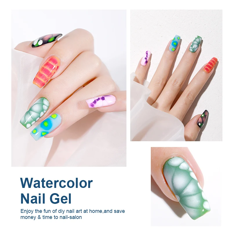 AS Clear Blooming Gel 15ml UV LED Soak Off Nail Art Polish for Spreading Effect Marble Nail Polish Private Label Gel Paint