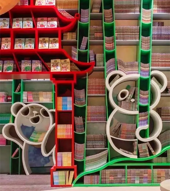 Panda design  Bookcase picture book rack children's room bookshelf