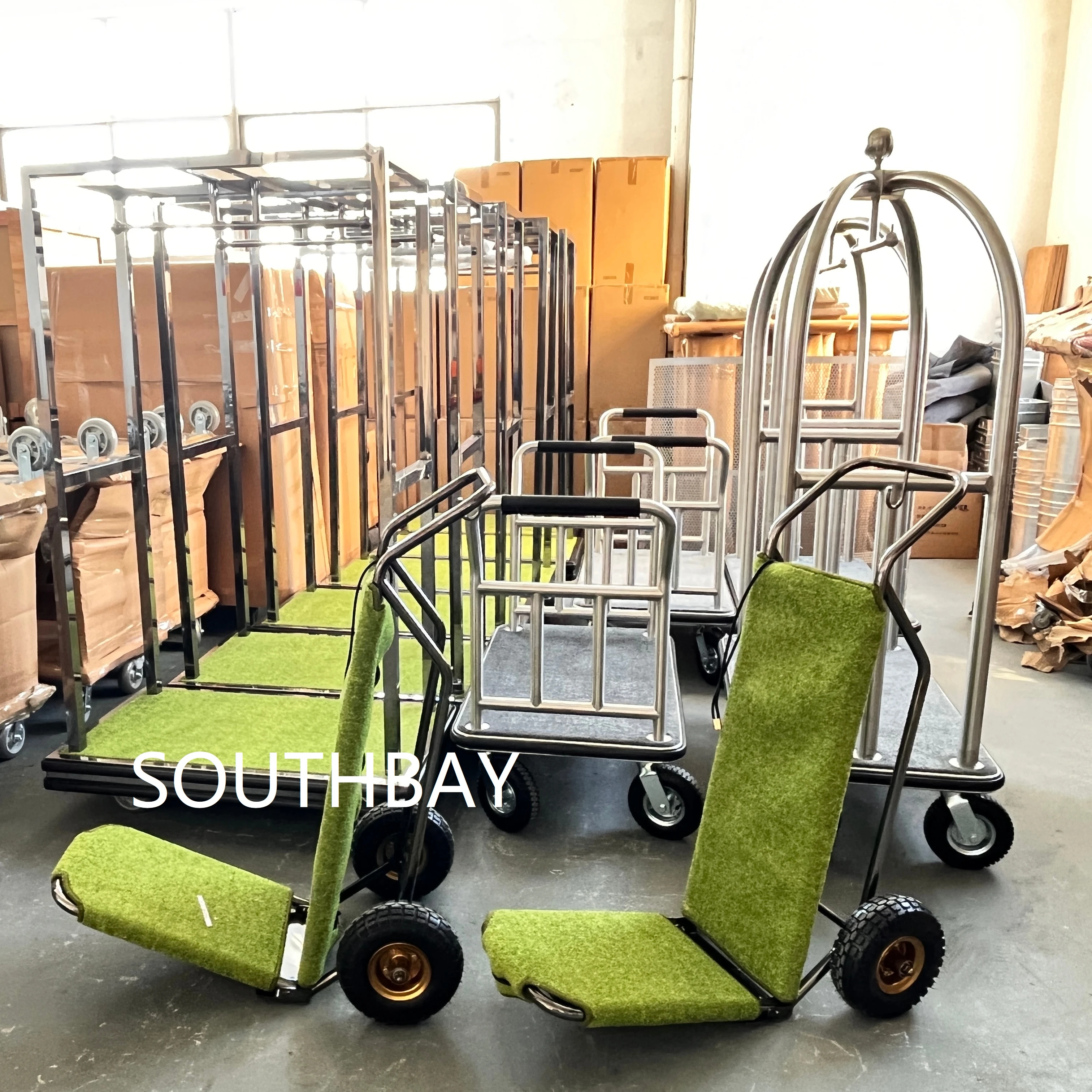 Luggage cart and bellmans equipment for hotel supply