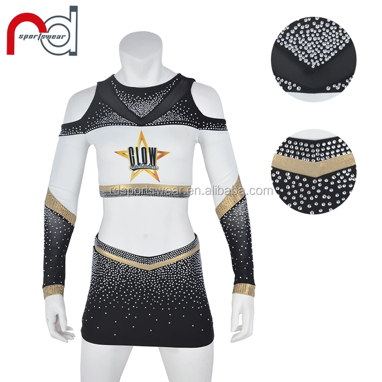 2022 Popular Custom Cheerleading Uniforms Durable Sleeveless Sublimation Cheerleading Uniforms