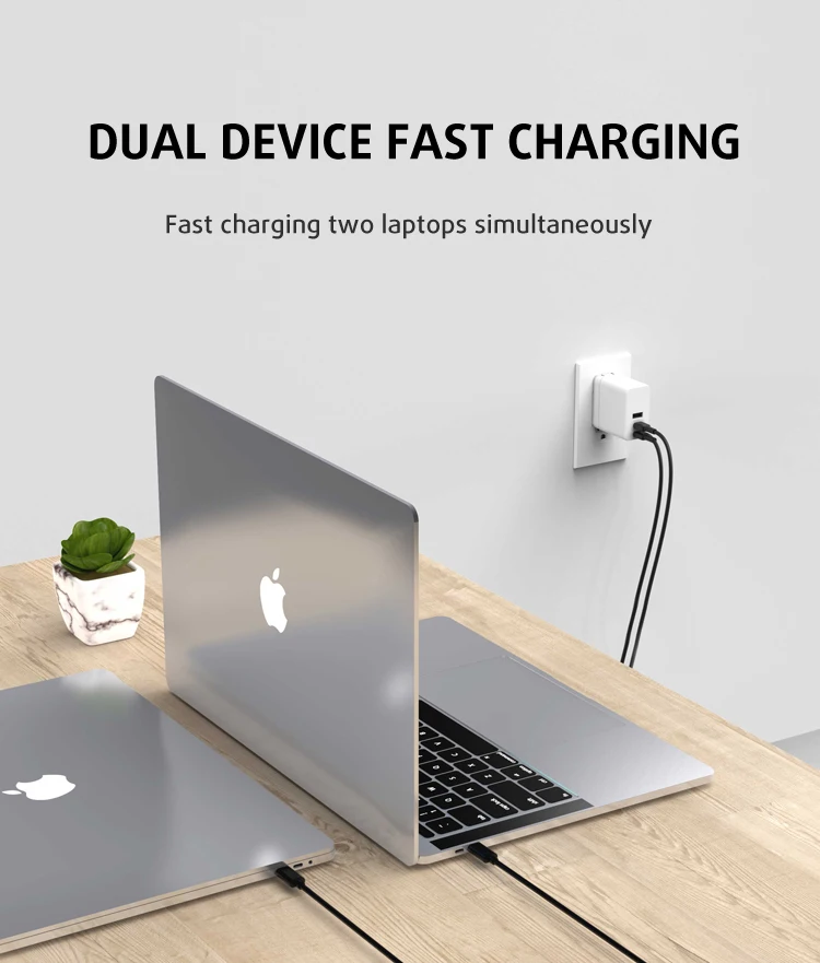 
TRUSDA S24 The Best Size 120W Wall Charger GaN Tech US Plug 3 Ports For Universal Cell Phones & Laptops 