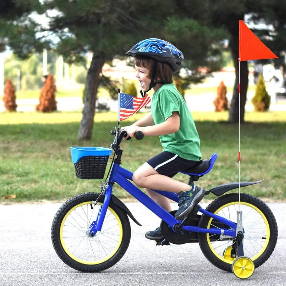Cheap custom bicycle flags Bike advertising flag Polyester Custom Logo Bicycle Safety Flags