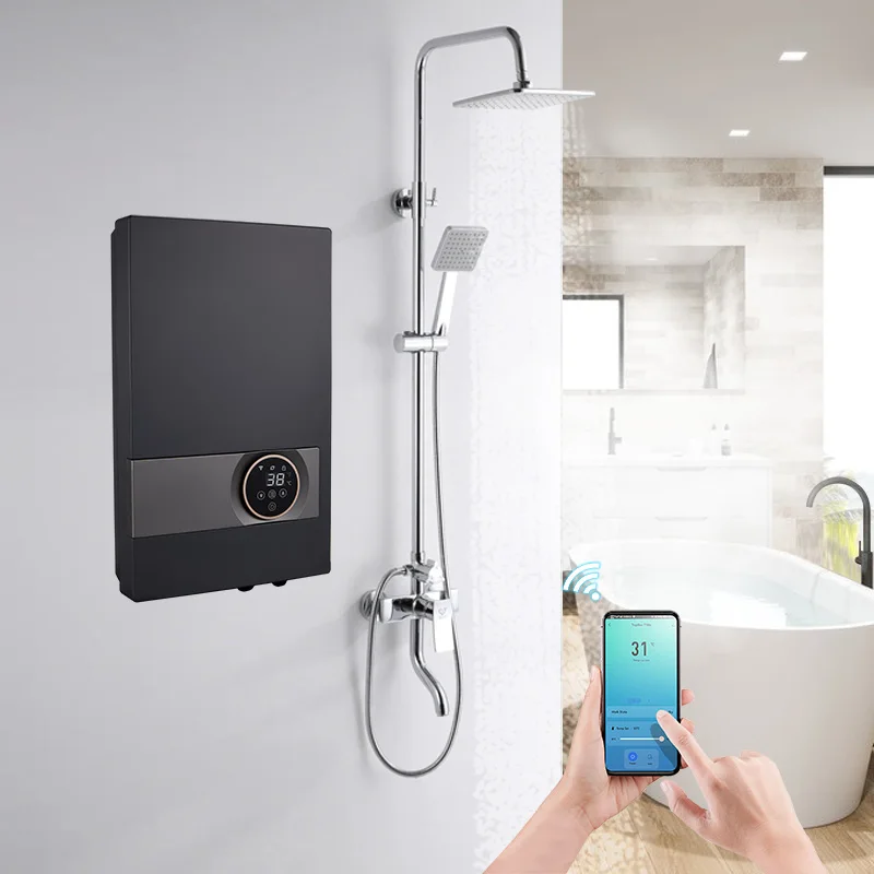 220V calentador electrico de agua Instant Electric Shower Heater Tankless Instantaneous Heating Hot Water Heater