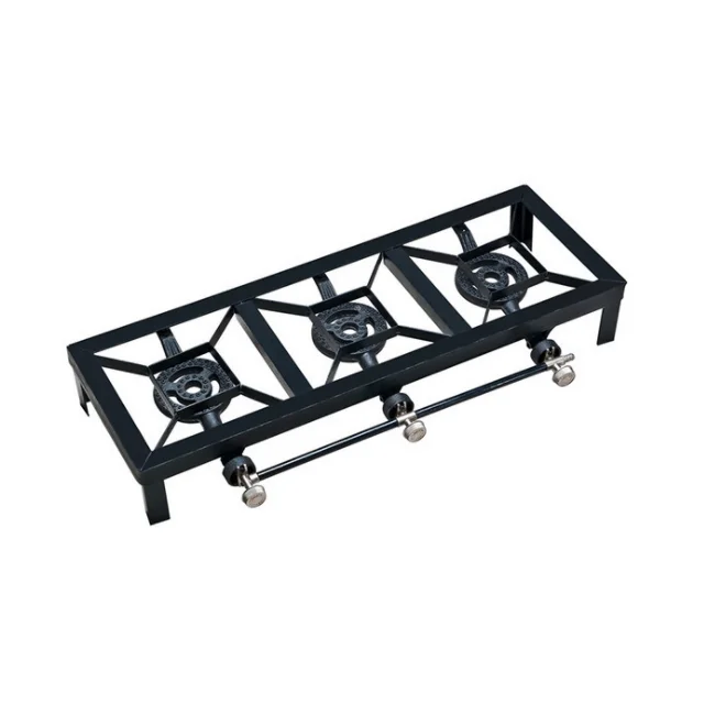High Quality Cylinder Single Standing Burner Range Cooker Black Square Tube Gas Stove