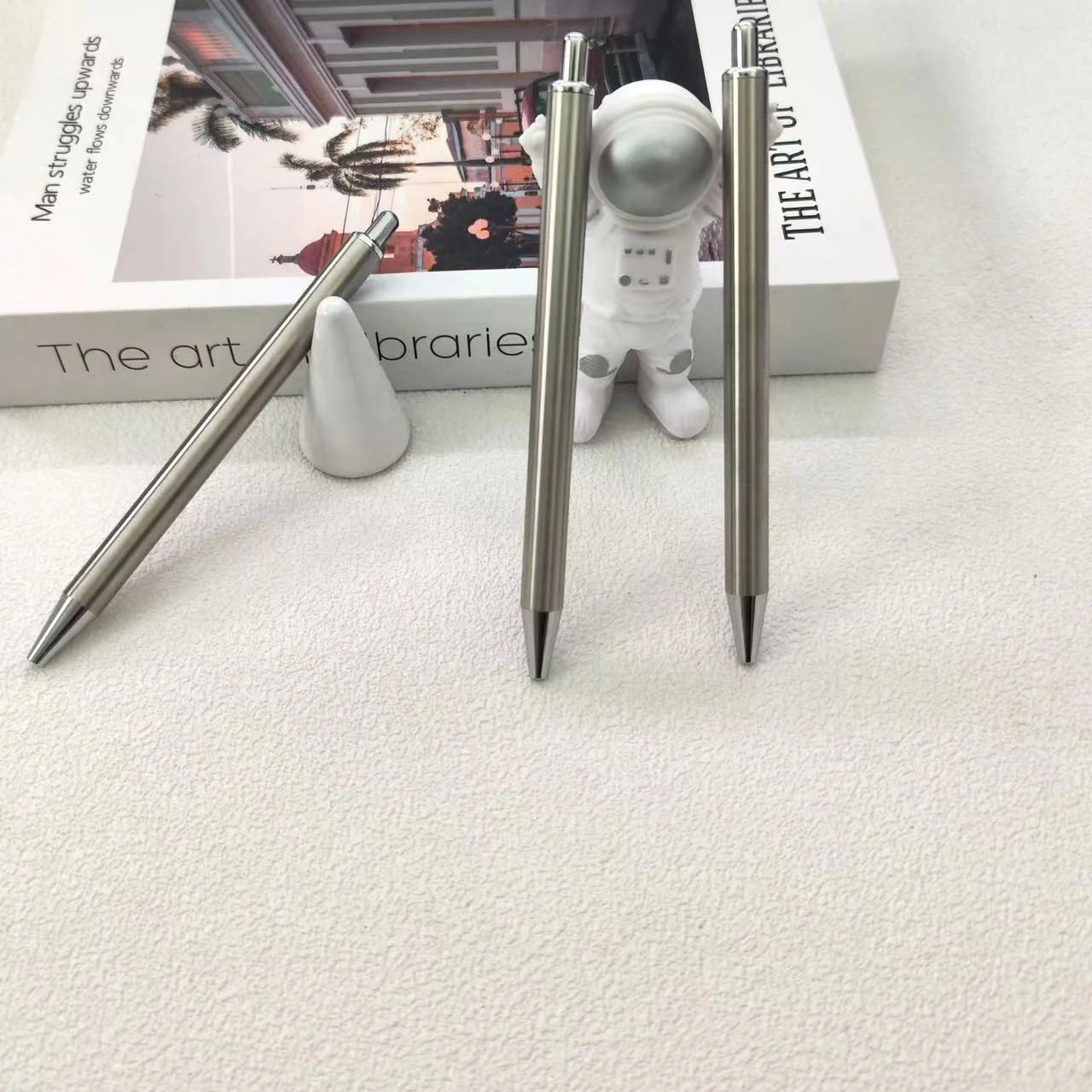 Personalized With Logo Print Ball Point Pen Advertising Gift Custom stainless steel Metal Custom Ballpoint Pen