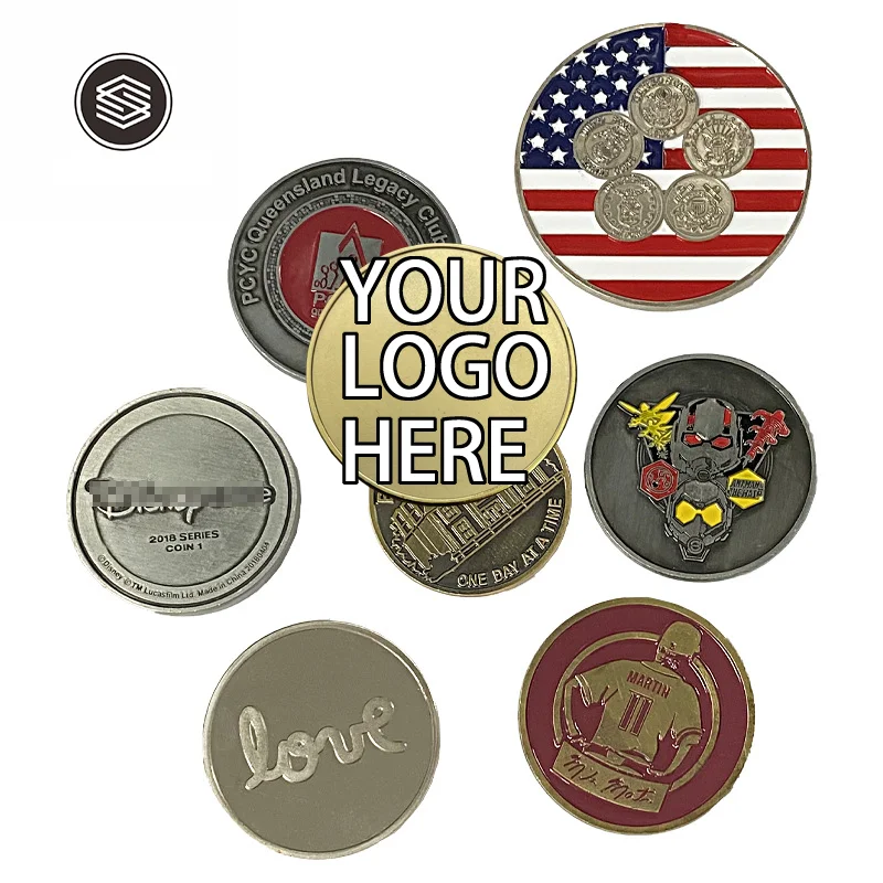 cheap custom logo 2d 3d die stamped enamel commemorative metal.coin blank copper custom coins metal double sided  metal crafts
