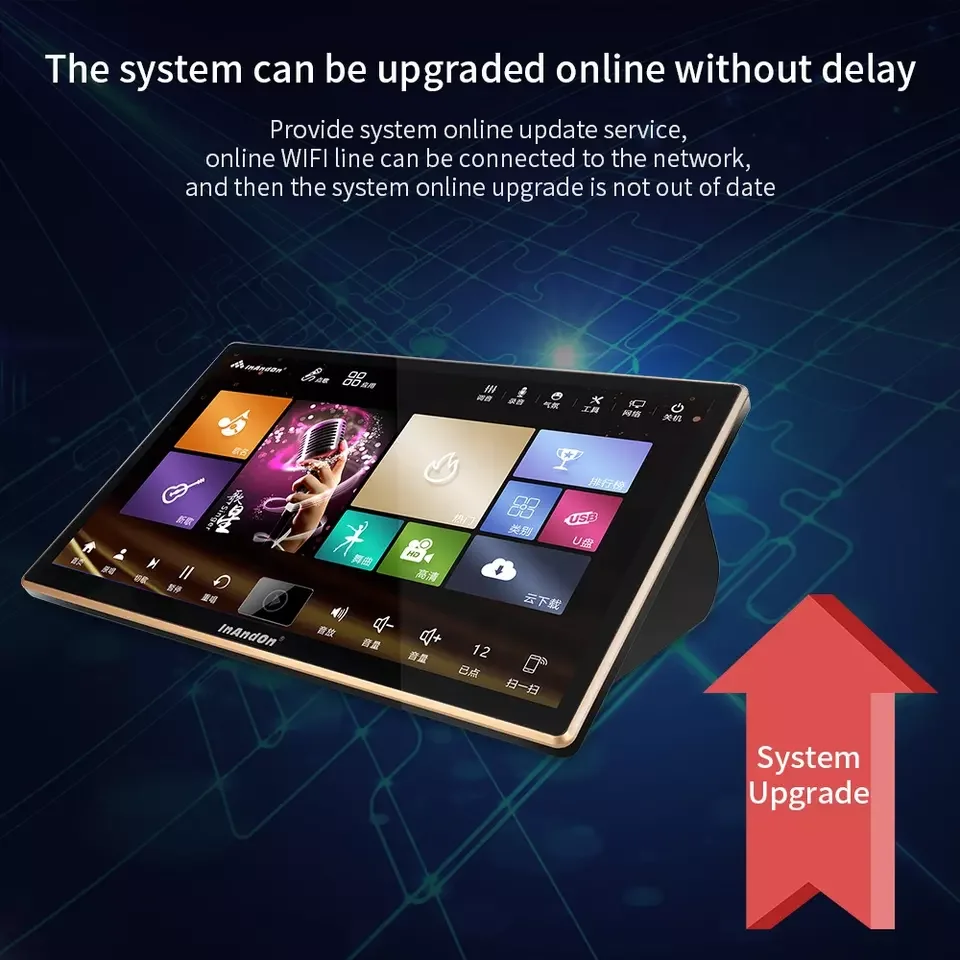 Wifi InAndOn 18.5' Touch Screen Karaoke Player 6TB Five in one KTV Home Karaoke System Portable TV Karaoke Machine
