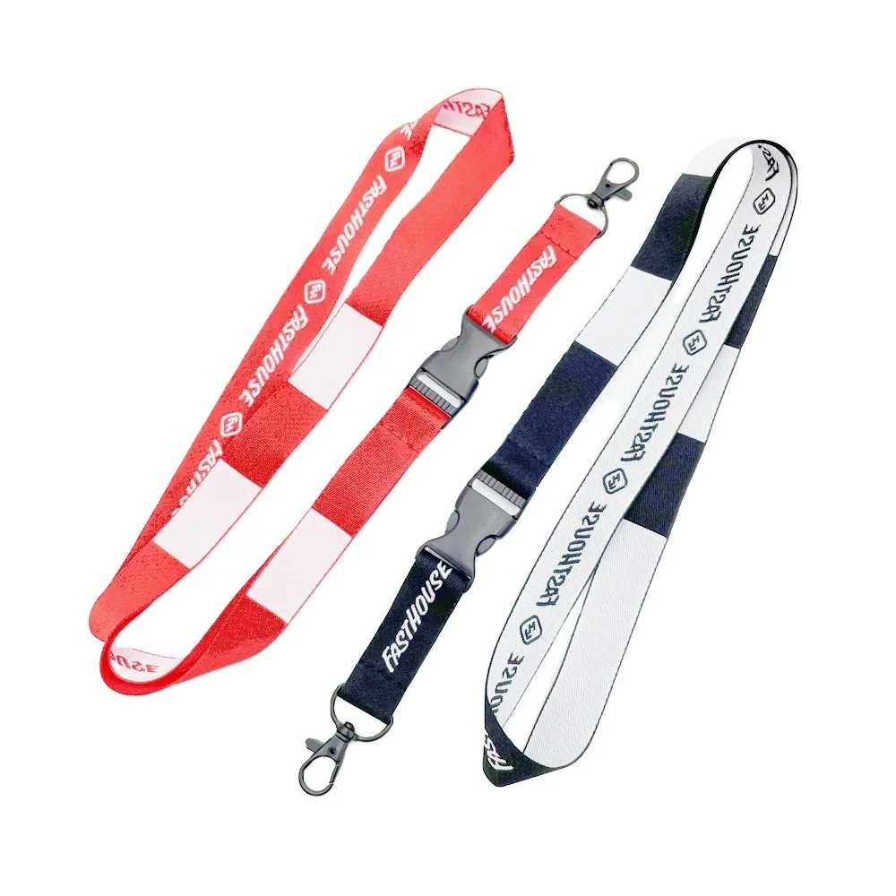
Promotional gift woven custom jacquard lanyard with PVC card holder 