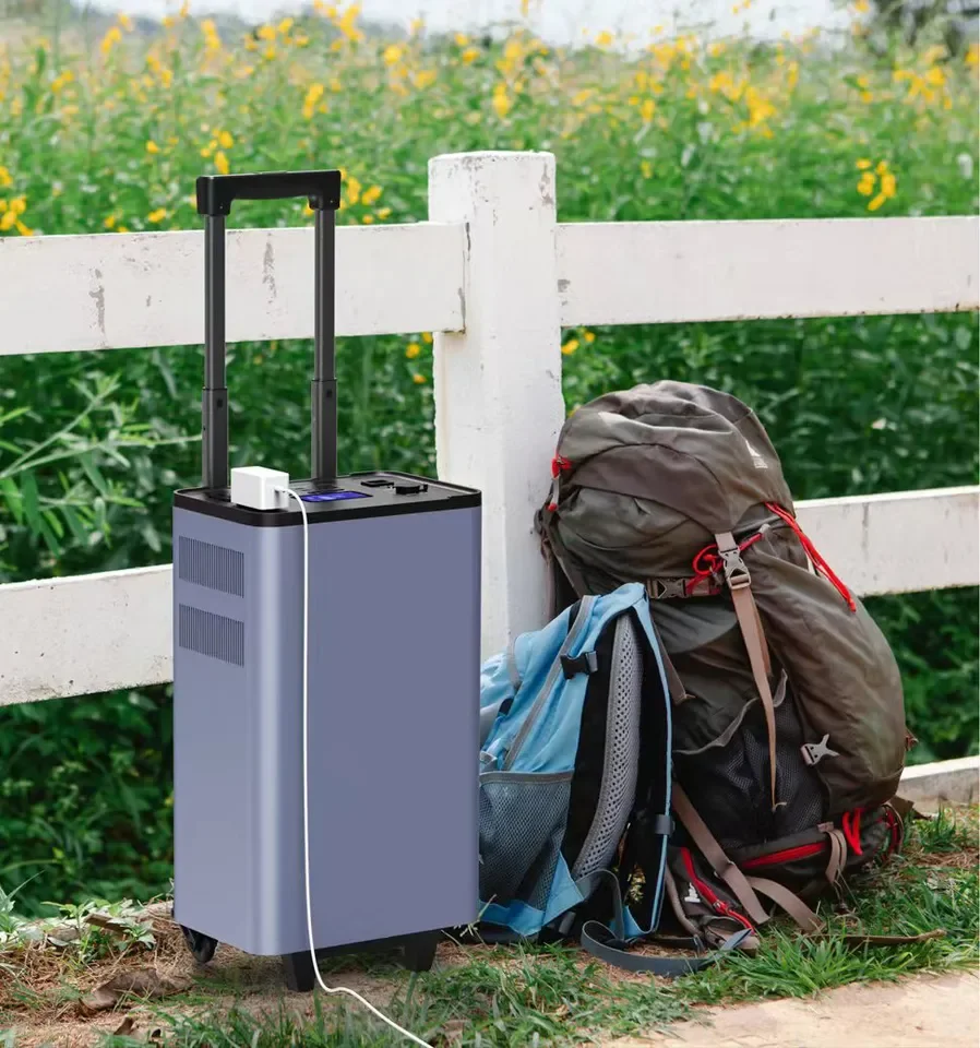 Portable Trolley Power Station 3000W Solar Generator LiFePO4 Battery Energy Storage Power Supply For Home Outdoor Camping