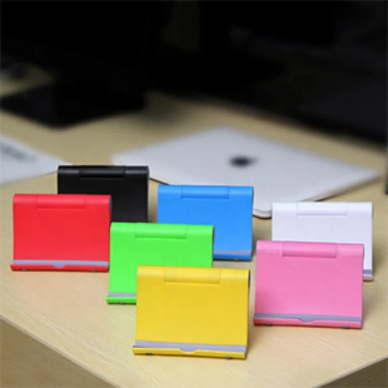 Hot Selling Mobile Phone Tablet Stand Folding Stand Portable Plastic Foldable Phone Holder Promotion Gift