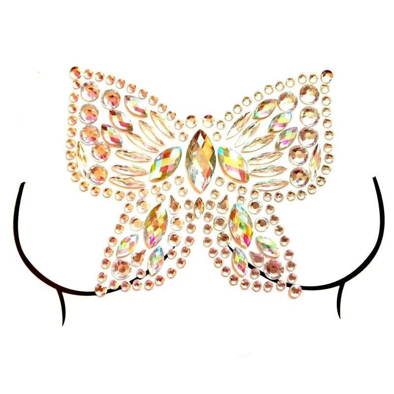 Накладки на соски с двойными пуговицами для груди сексуальные украшения Драгоценные камни тату блестящие плоские пастельные накладки на соски