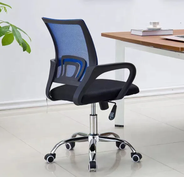 New Arrival Modern Design Office Mesh Chair Metal Nylon Castor Rotating Lift Adjustable Height Armrest Lumbar Support Foldable