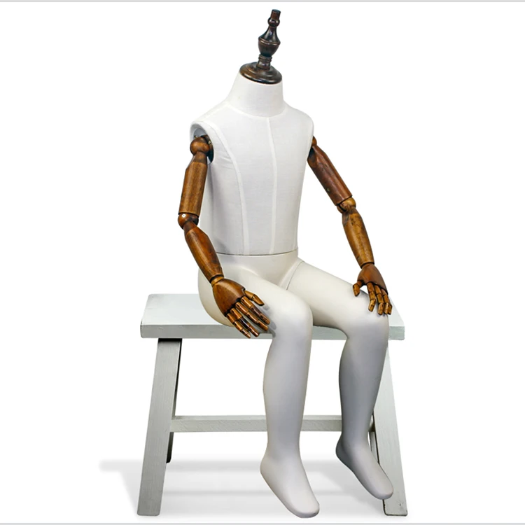 Fashion soft hands decorative vintage faceless life like clothes full body size realistic child mannequin