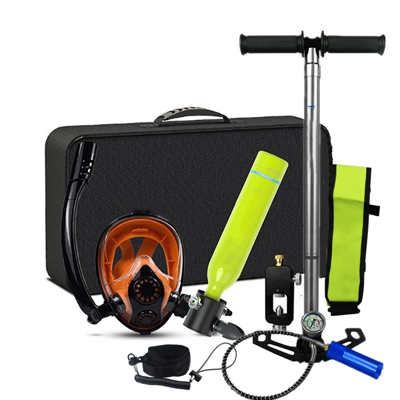 Underwater Sports Professional Set Equipment Full Face Diving Masks With Scuba Air Tanks Diving Gear