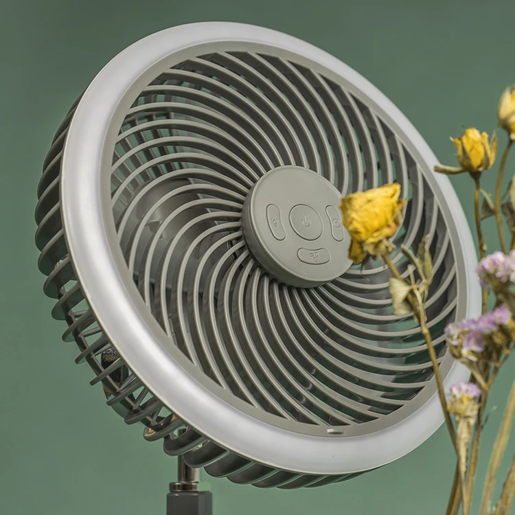 Upgraded large pse battery Table fan camping fan with LED light sea side portable fan