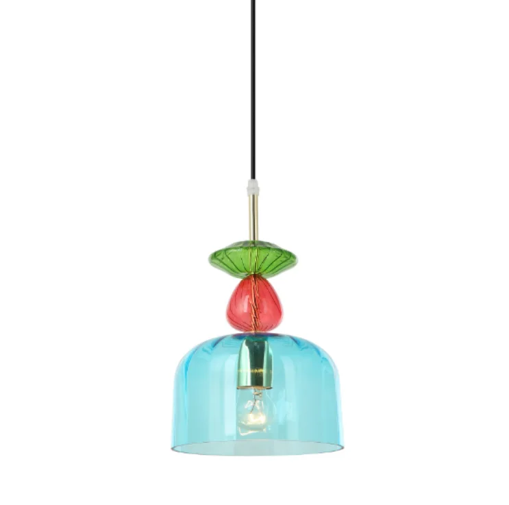 Creative Vintage multiple color Glass chandeliers lamp pendant lights