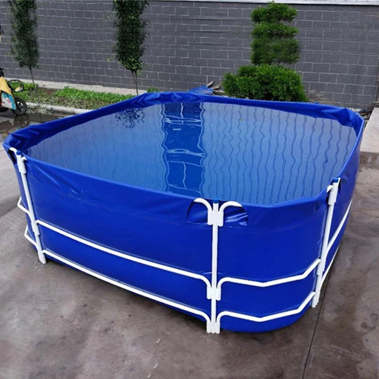 Hot Sale Large Round/square Ponds Plastic Fish Farming Tank Portable PVC Tarpaulin Fish Tank