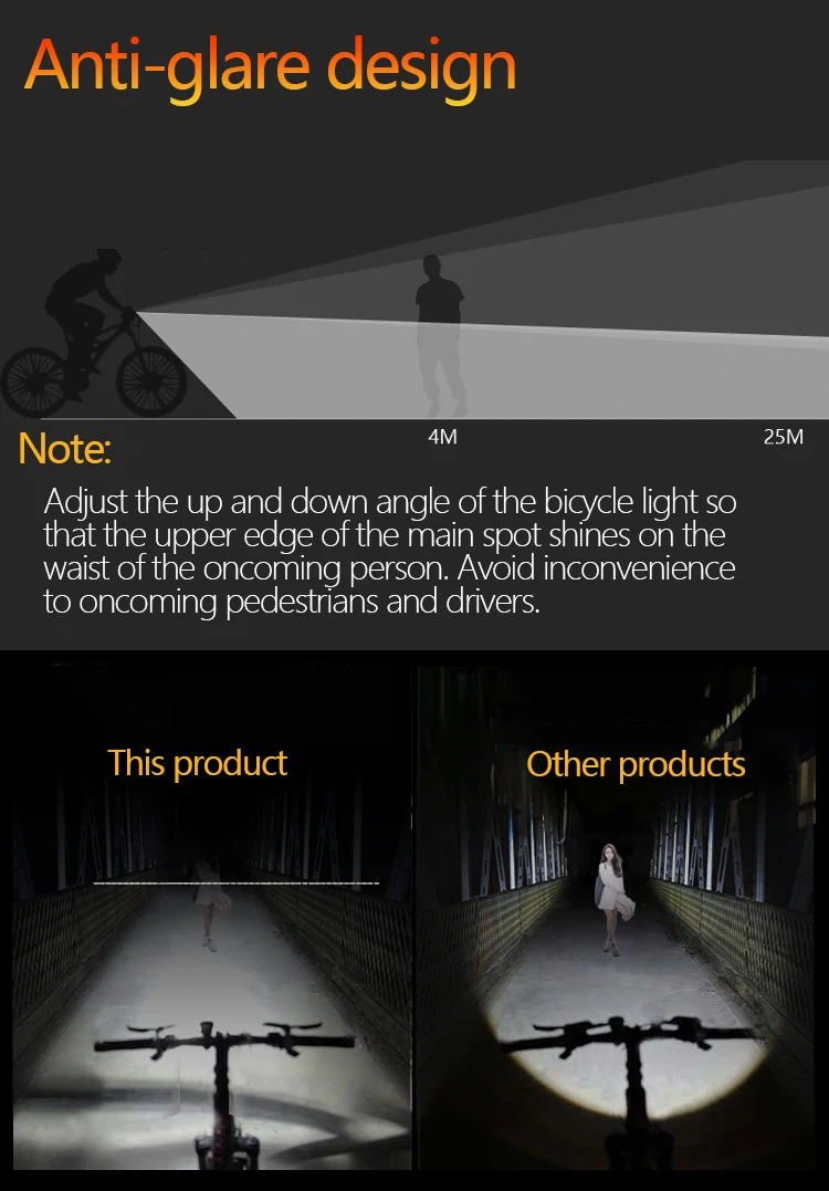 Helius Outdoor IP65 Waterproof 4 modes Battery USB Charging Smart Sensor Bike Light Headlight Combo Set Lamp Led Bicycle Light
