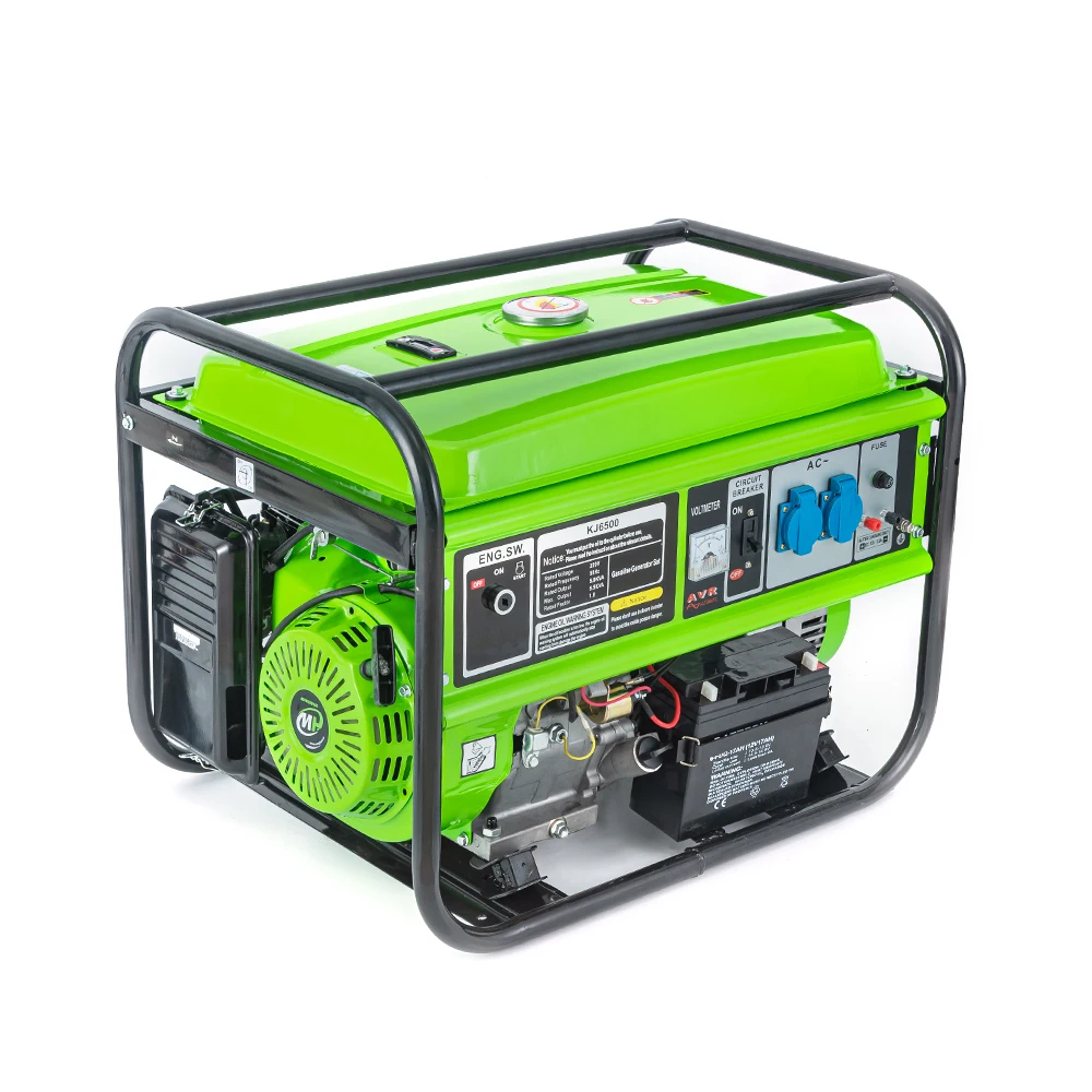 Low fuel consumption silent 12v 5kw 4-stroke OHV gasoline engine generator