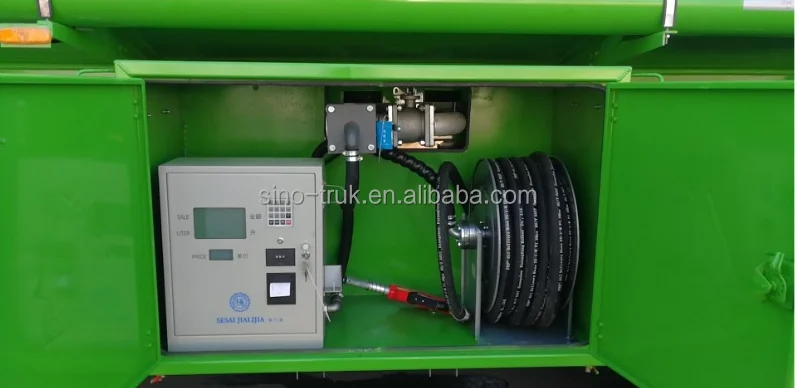 SINOTRUK HOWO 10000 litres fuel tanker delivery truck with flow meter pump